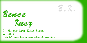 bence kusz business card